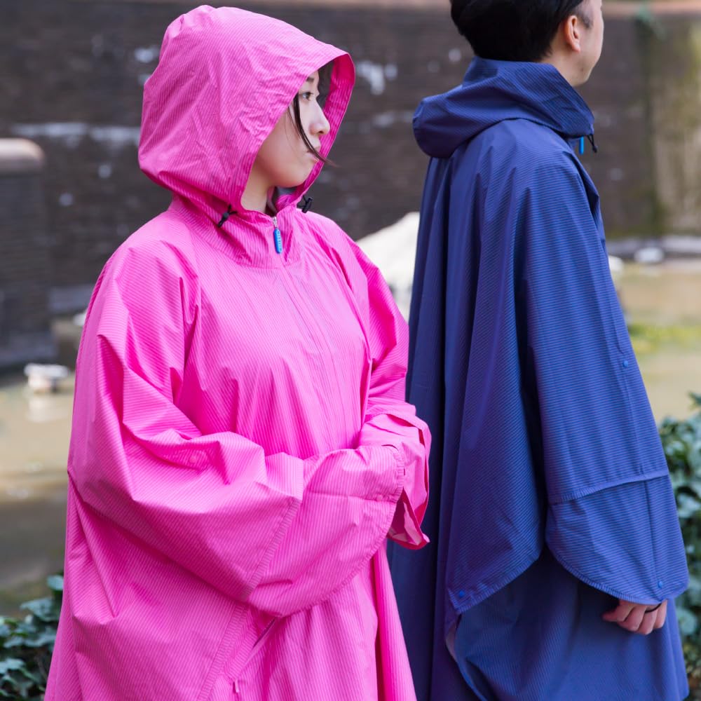 Amazon | [トゥーアンドフロー] ポンチョ RAIN PONCHO NAVY FREE